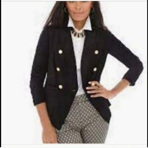 CHICO'S BLACK VELVETEEN BLAZER LONG SLEEVE JAKET GOLD BUTTONS size 1 or size 8